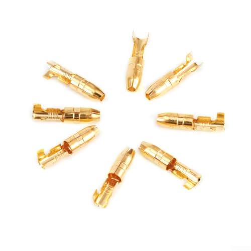 Jotekonoby 200Pcs Brass Male Female Connector 3.9-4.0mm Terminals with Insulator Sleeve Cover for Motorcycle Car Marine Boat Wiring and Auto Electrician Supplies