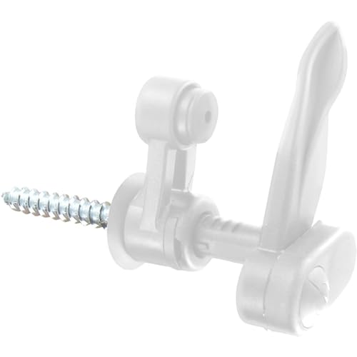Arrêt Marseillais en Composite avec Butée Amortissante Blanc | Diamètre 10 | Longueur 130 | Réglable de 5 à 40 mm | Pour Volet Battant | Réglable sans...