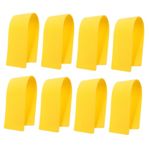 Lot de 8 marqueurs plats de terrain en PVC jaune pour entraînements sportifs et exercices