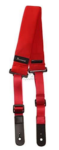 Ibanez GSF50-RD Sangle POWERPAD pour guitare, Rouge - Les Beatles, Paul McCartney, John Lennon, RIngo Starr, George Harrison Ibanez GSF50-RD Sangle POWERPAD pour guitare, Rouge