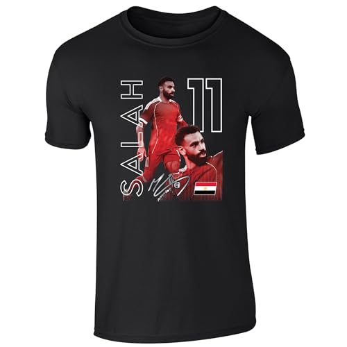 Salah Liverpool - Camiseta para fanáticos del fútbol, Negro, 3XL