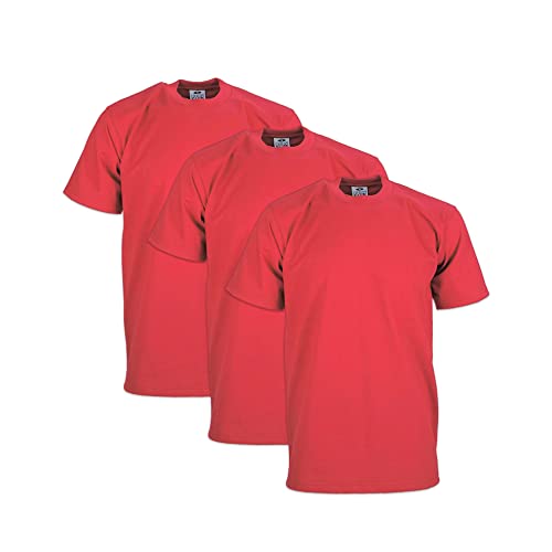 Image of Pro Club Men's 3-Pack Heavyweight Cotton Short Sleeve Crew Neck T-Shirt