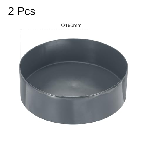 Image of uxcell 2pcs Rubber End Caps 190mm(7 1 /2 Inch) ID x 80mm(3 1 /8 Inch) H Vinyl Round Tube Bolt Cap Cover Screw Thread Protectors Dark Grey