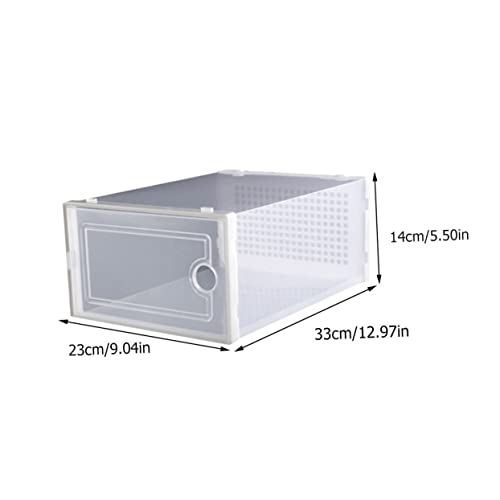 Miniatura 2 de Akoosy 2 Piezas Cajas Plásticas Transparentes Para Almacenamiento De Zapatos De Unidades Diseño Apilable Y Resistente Organizador De Calzado Para Armarios Y Pequeños Color