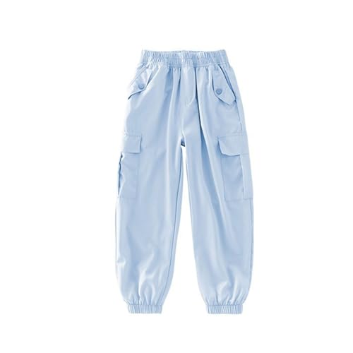 Beessbest Girls' Cargo Pants Elastic Waist Jogger Sweatpants Soft Active Athletic Kids Joggers with Pockets 6-16 Years