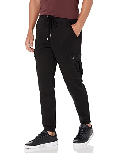 True Religion Men's Cargo Revolt Jogger, Jet Black, L #TOP13