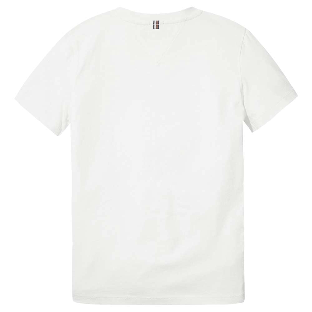 Tommy Hilfiger T-shirt chłopięcy z krótkim rękawem, okrągły dekolt, Bright White, 7