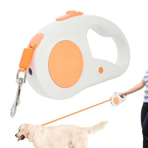 Laisse rétractable pour chien d'extérieur avec lampe LED pour balade nocturne - 2
