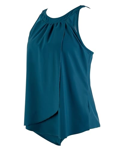 Image of SUUKSESS Women Tummy Control Tankini Bathing Suit Ruffle High Waisted Swimsuit