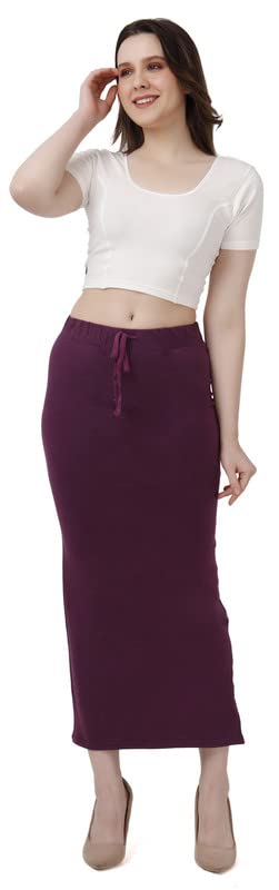 Image of Lycra Blend Cotton Saree Shapewear Petticoat for Women and Girls, Skirts Shapewear Dress for Saree