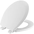 BEMIS 500TTT Toilet Seat will Never Loosen and Provide the Perfect Fit, ROUND, White