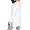 levaca-Womens-Fall-Long-Sleeve-Side-Split-Loose-Casual-Pullover-Tunic-Tops levaca Womens Fall Long Sleeve Sweatshirt Side Split Loose Casual Tunic Tops White L