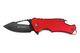 sarge knives Fuse Pocket Knife (2.375' Blade), Folding Knife with Stainless Steel Drop Point Blade, Red Aluminum Handle with Bottle Opener for Everyday Carry & Utility Use (SK-502RD)