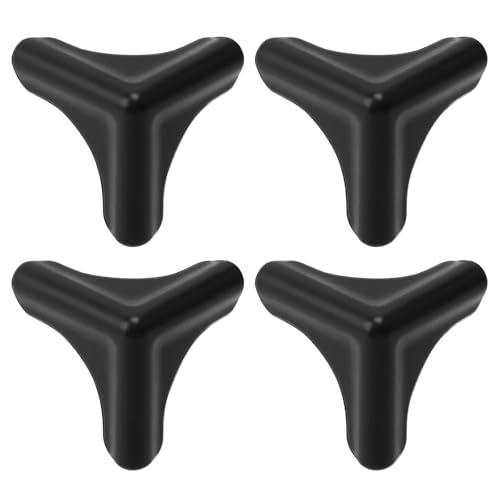 LASIEYO 4 bolsas de protección de esquinas, cantoneras esquineras para niños, cojines de esquina de seguridad para muebles (negro)