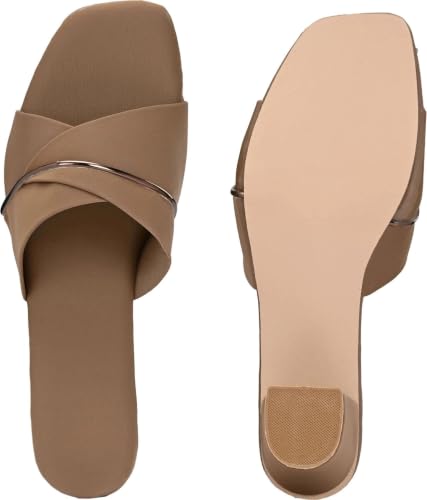 Image of Nowry Women's Chunky Block Heels | Women Comfortable Heel Fashion Sandals for Everyday, Party, Office, Wear
