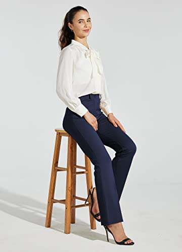 Willit Women's Yoga Dress Pants Bootcut Work Slacks Pants Stretch Office Casual Pants Petite/Regular/Long 29'/31'/33'