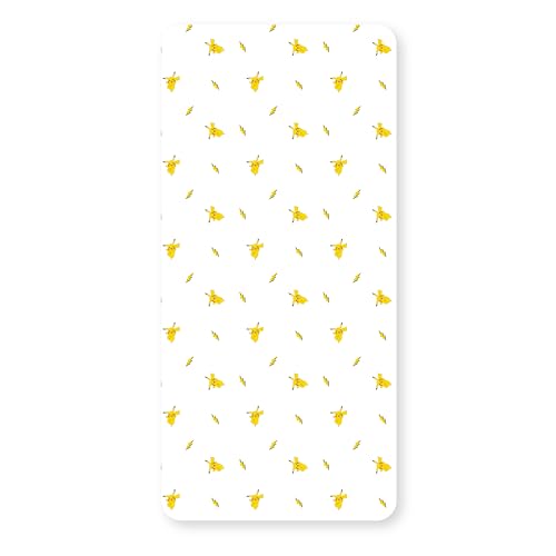 Pokemon Drap-Housse Officiel pour lit Simple | Motif Shot | Literie Pikachu | Conçu pour lit Simple | Polyester Doux avec Bord élastique | Parfait pour...
