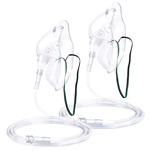 ANSNF 2 Pack Oxygen Mask for Face Adult with 6.6' Tube...