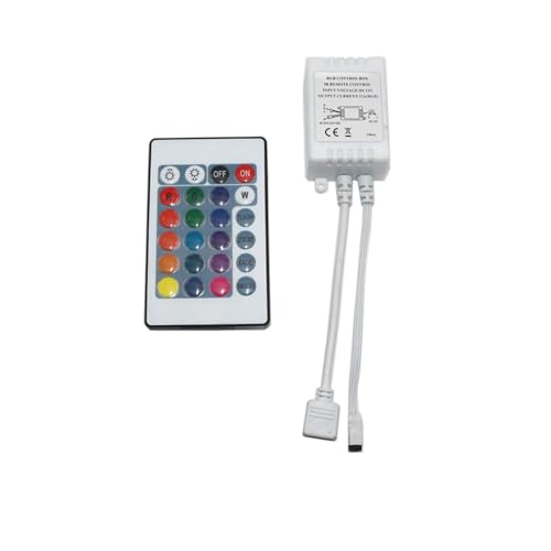 DC 12V 12A RGB LED �����R���g���[���{�b�N�X + 24 �L�[�ԊO�����C�����X�����R�� 3 �`�����l�� 5050 2835 SMD �t���J���[���C�g�X�g���b�v�p