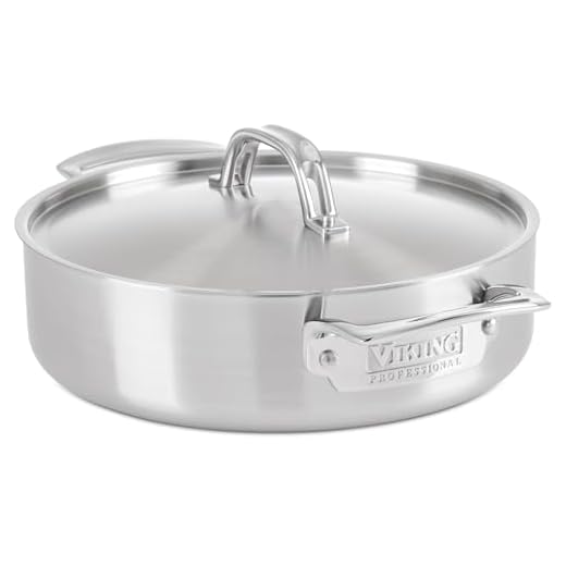 Viking Professional 5-Ply Stainless Steel Everyday Pan, 3.4 Quart