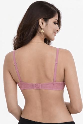 Image of Women's Cotton Medium Padded Bra | Soft & Breathable Fabric | Full Coverage Everyday Comfort Bra | Adjustable Straps & Back Hook Closure