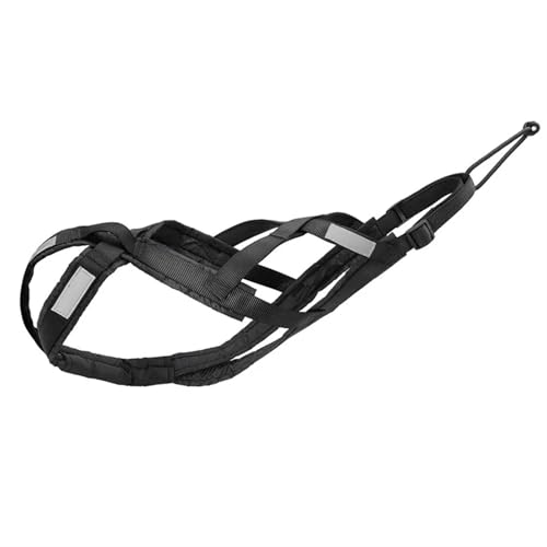 Arnés de trineo for perros, arnés de trineo for perros, arnés de trineo for tirar de peso for mascotas, arnés trasero for perros grandes, Husky, Canicross, Skijoring, Scooter (rojo, XL)(Black,XX Large
