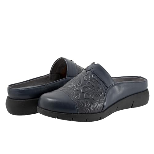 SoftWalk Mula feminina San Marcos Tooling, Azul marino, 10 Narrow