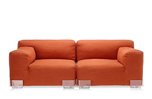 Tessuto vellutato get tatto Kartell Plastics Duo Poltrona, Policarbonato, Marrone, 88 x 64 x 114 cm