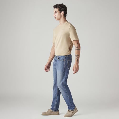 Image of Men's 505 Blue Straight fit mid Rise Jeans