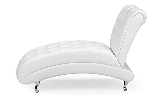 image for Baxton Studio Pease Contemporary Faux Leather Upholstered Crystal Butt