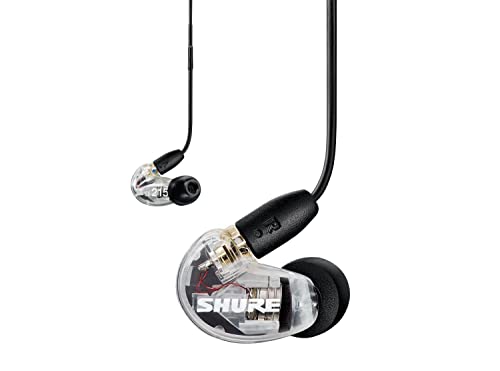 Shure SE215 BT2 Wireless Sound Isolating Earbuds, Premium Audio with Deep Bass, Single Driver, Bluetooth 5, Secure in-Ear Fit - Clear