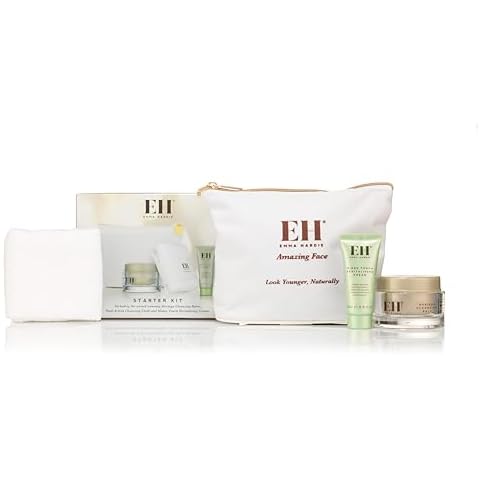 Emma Hardie Starter Kit: Travel Size 50ml Moringa Cleansing Balm, Travel Size 15ml Midas Touch Revitalising Cream & Professional Cleansing Cloth, Packed in a Cosmetic Bag, Natural & Cruelty Free Cover