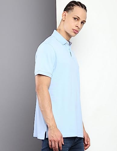 Image of Tommy Hilfiger Solid Regular fit Cotton Polo t-Shirt