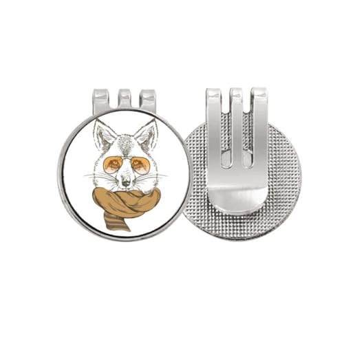 Marqueur de balle de golf magnétique en émail de précision motif loup
