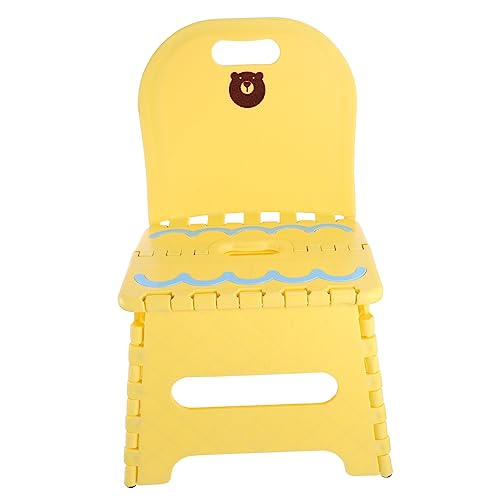IWOWHERO Portable Folding Step Chair with Backrest Plastic Stool for Outdoor Use Lightweight Easy to Open Fishing Stool for Home