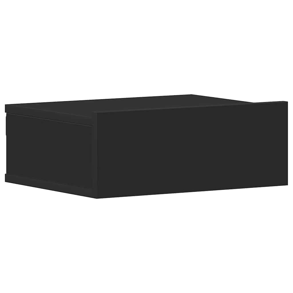 vidaXL Comodini Pensili 2pz Neri 40x30x15 cm in Legno Multistrato