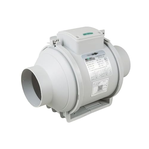 ZIGUIhsou-11 Extractor de aire confortable Ventilador de conducto silencioso potente, extractor aire 4 pulgadas/5 pulgadas/6 pulgadas, presurizado redondo, Motor cocina flujo Diagonal(5 inch)
