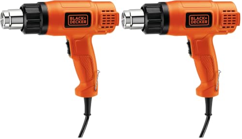 Image of BLACK+DECKER Heat Gun for Crafts, Corded, Dual Heat Settings up to 1000 Degrees, 1350 Watt (HG1300) (Pack of 2)