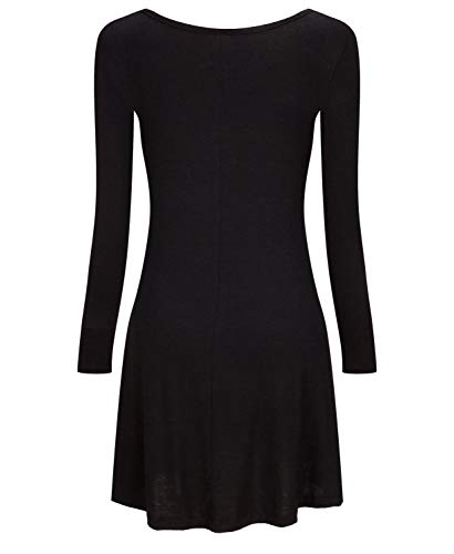 Image of TOPONSKY Women's Casual Plain Simple Loose Flowy Short-Sleeve T-Shirt Dress