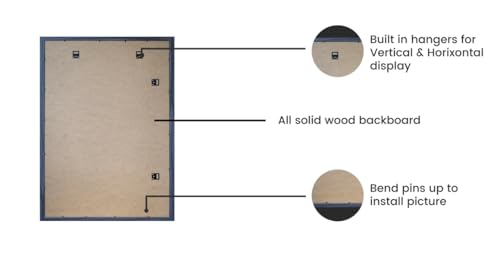 OSUK Modern Frames Grey 20x16 Picture Frame – 16x20 Inch Photo Frame In Multiple Colour & Sizes With Safe Perspex Front & Wall Mounting Hooks – 20”x16” (50.8 x 40.6cm) Poster Frames - Image 4