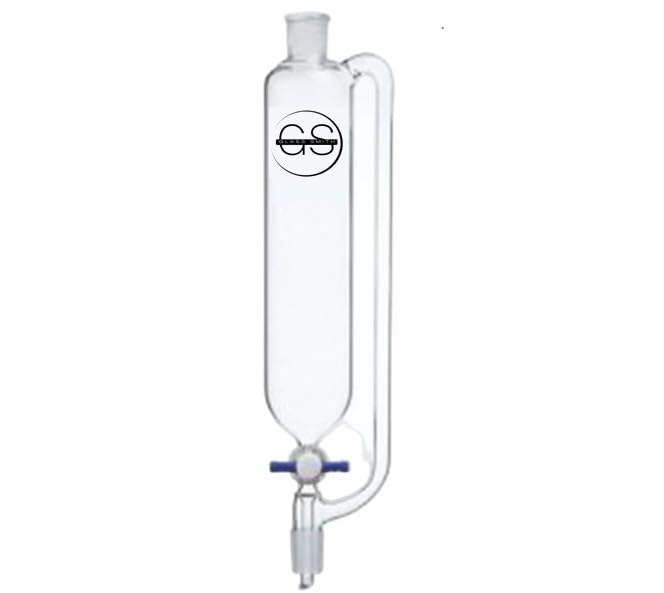 Borosilicate Glass 3.3 Pressure Equalizing Dropping/Addition Funnel with PTFE Key Stopcock & Taper Joint Without Side Arm, 250ml Joint Size with 24/29, Pack of (1)-image-48