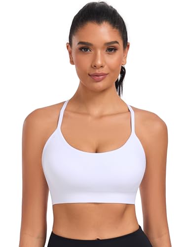 ANGOOL Womens Y Back Sports Bra - Light Support Yoga Bra Removable Pads Thin Straps for Low Impact Workouts3