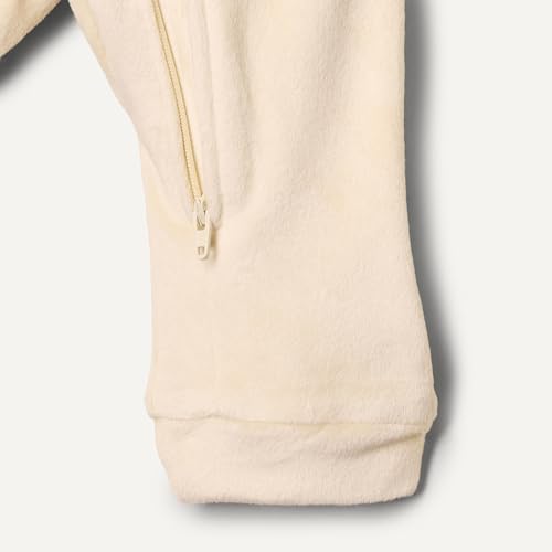 Amazon Essentials Unisex_baby Velour Hooded Coverall, Beige, Preemie - image 3