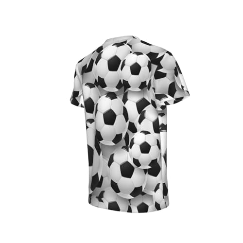 Football Soccer Youth Short Sleeve Casual Graphic Crew Neck T-Shirt, Relaxed Fit, Comfortable, Soft4