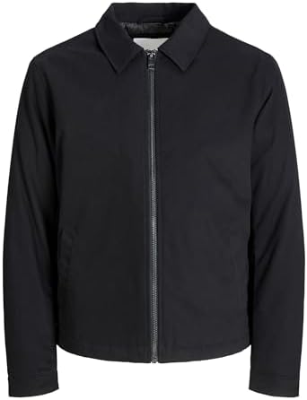JACK & JONES Men's Jjedover Worker Jacket Sn Pls, black, 6XL
