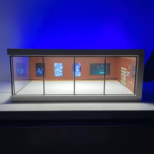 Image of 1:64 Scale Parking Lot Display Case - Diecast Car Display for Mini Cars, Model Vehicles - Diorama Garage Showroom for Collectors (Without Cars) (Brown) | Best of Craft