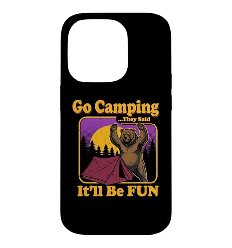 Go Camping They Said�cFun Camp Grizzly Bear �L�����s���O�J�[ �X�}�z�P�[�X iPhone 14 Pro �p
