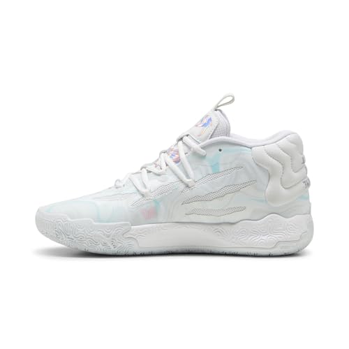 PUMA Mens Mb.03 Iridescent Basketball Sneakers Shoes - White - Size 12 M