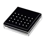 Holibanna 24piezas Anillo Nasal Quirúrgico Acero Inoxidable Piercing Con Decoración De Gemas Adecuado Para Bodas y Fiestas