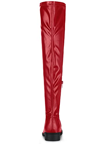 Allegra K Women's Thigh High Boots Low Block Heel Fashion Over the Knee High Boots4